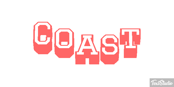 Coast Tekst effect