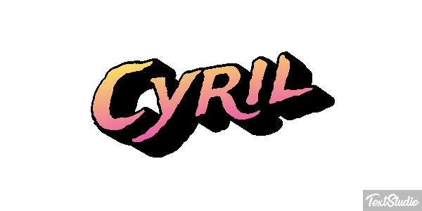 Cyril Efecto de texto