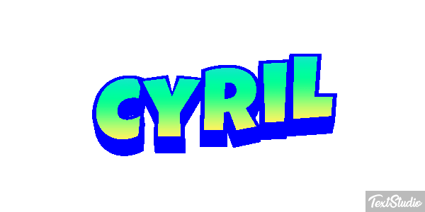 Cyril Efecto de texto