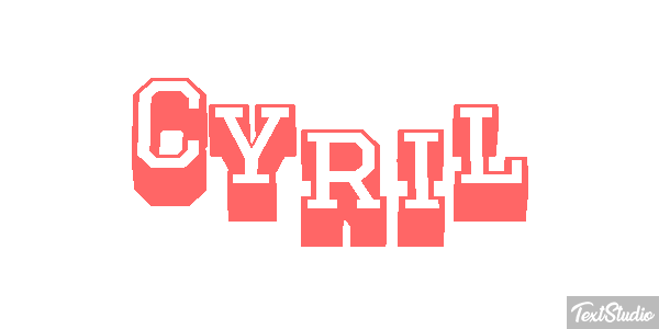 Cyril Efecto de texto