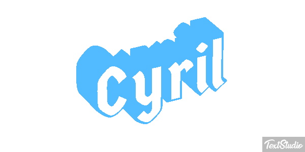 Cyril Efecto de texto