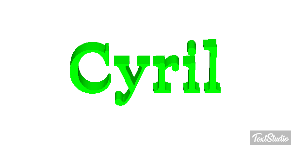 Cyril Efecto de texto