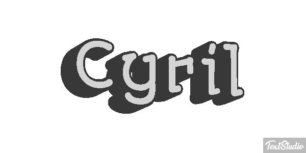 Cyril Efecto de texto