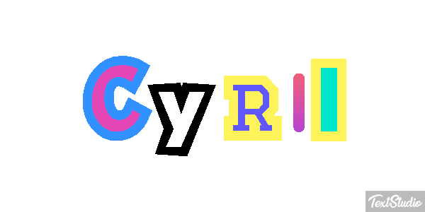 Cyril Efecto de texto