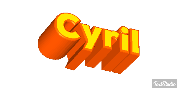 Cyril Efecto de texto