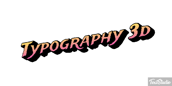 Typography 3d Metin efekti