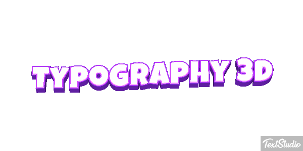 Typography 3d Metin efekti