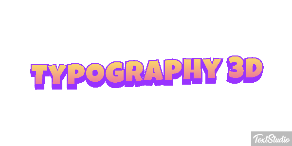 Typography 3d Metin efekti