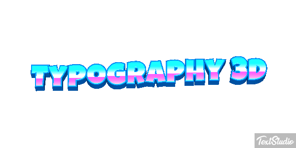 Typography 3d Metin efekti
