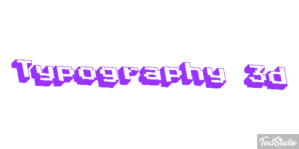 Typography 3d Metin efekti