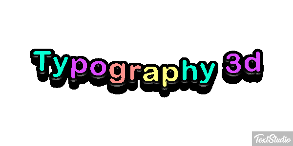 Typography 3d Metin efekti