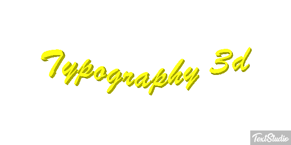 Typography 3d Metin efekti