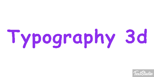 Typography 3d Metin efekti