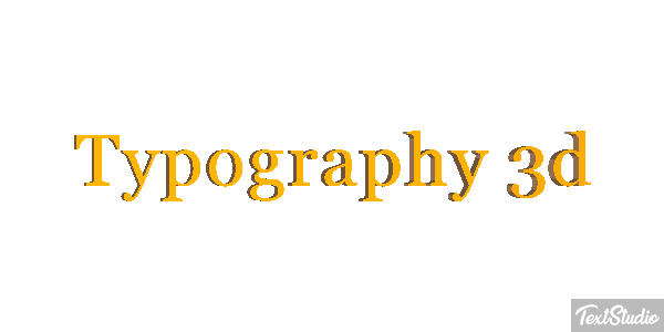 Typography 3d Metin efekti