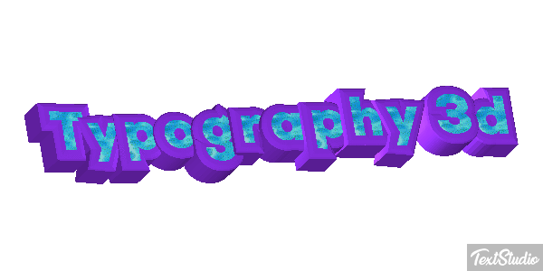 Typography 3d Metin efekti