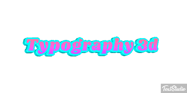 Typography 3d Metin efekti