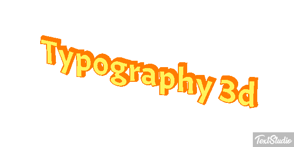Typography 3d Metin efekti