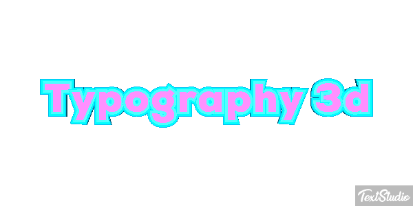 Typography 3d Metin efekti