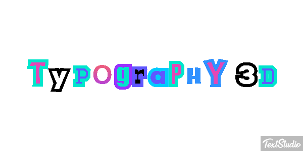 Typography 3d Metin efekti