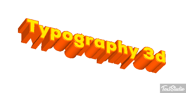 Typography 3d Metin efekti