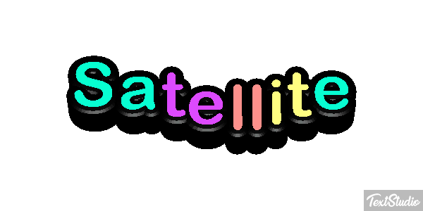 Satellite Text effect