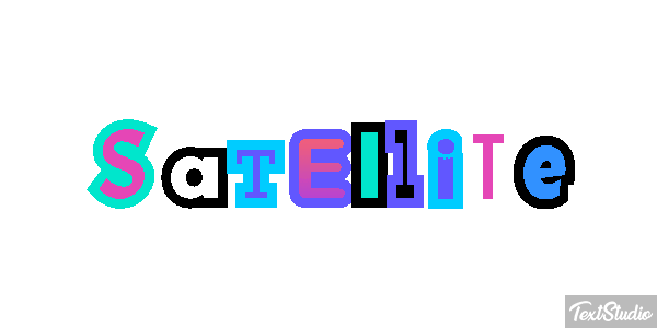Satellite Text effect