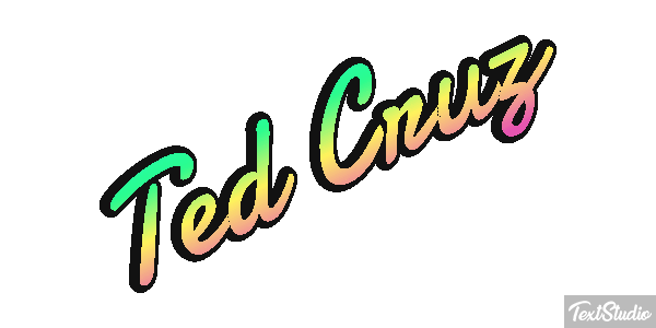 Ted Cruz Text effect