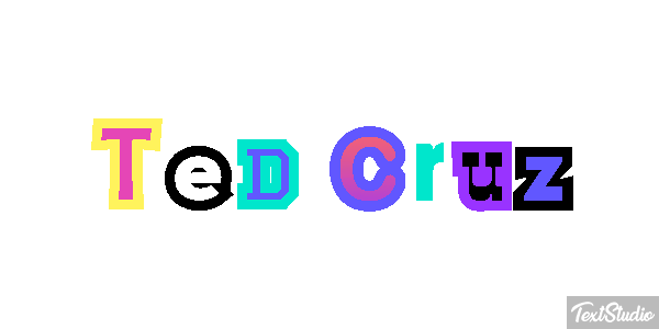 Ted Cruz Text effect