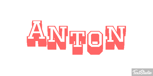 Anton Efecto de texto