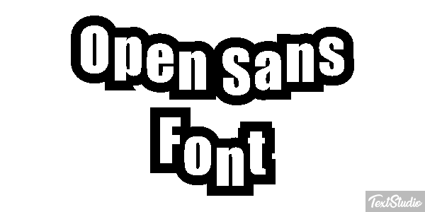 Open Sans Font Text effect