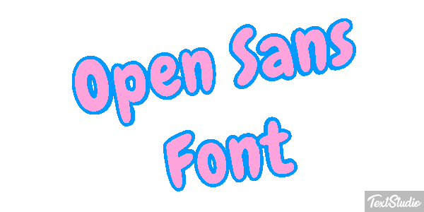 Open Sans Font Text effect