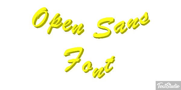Open Sans Font Text effect