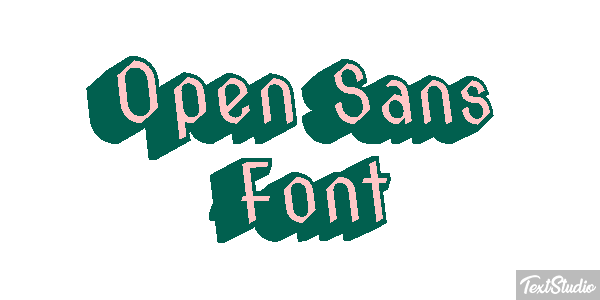 Open Sans Font Text effect