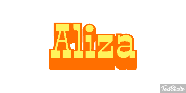 Aliza Text effect