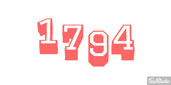 1794 Text effect