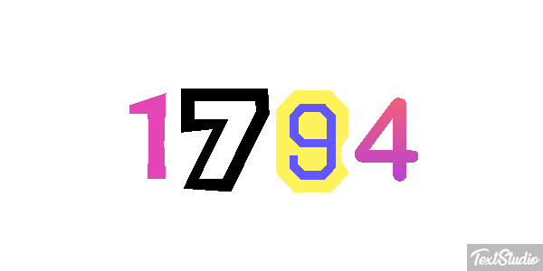 1794 Text effect