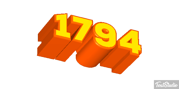 1794 Text effect