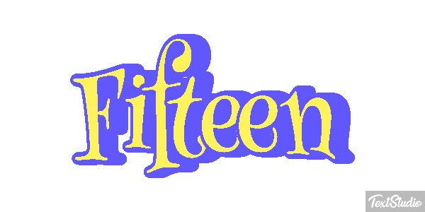 Fifteen Effet de texte