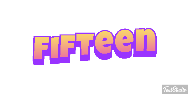 Fifteen Effet de texte