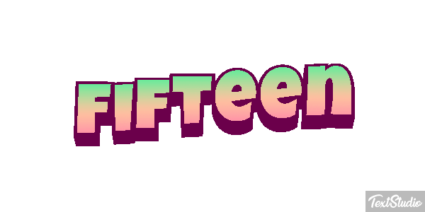 Fifteen Effet de texte