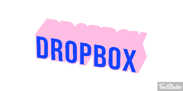 Dropbox Текстовый эффект