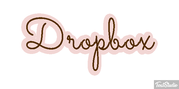 Dropbox Текстовый эффект