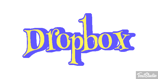 Dropbox Текстовый эффект