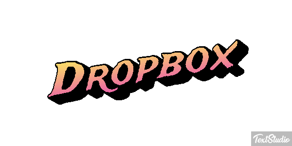 Dropbox Текстовый эффект