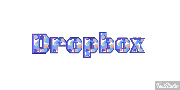Dropbox Текстовый эффект