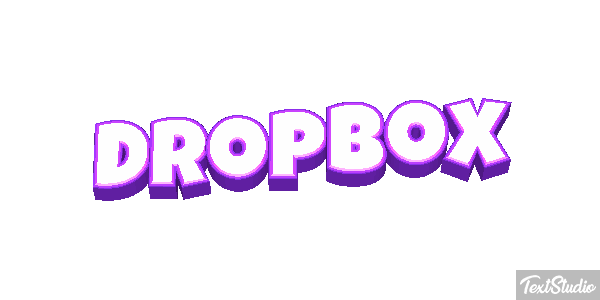 Dropbox Текстовый эффект