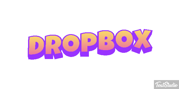 Dropbox Текстовый эффект