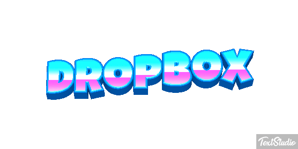 Dropbox Текстовый эффект