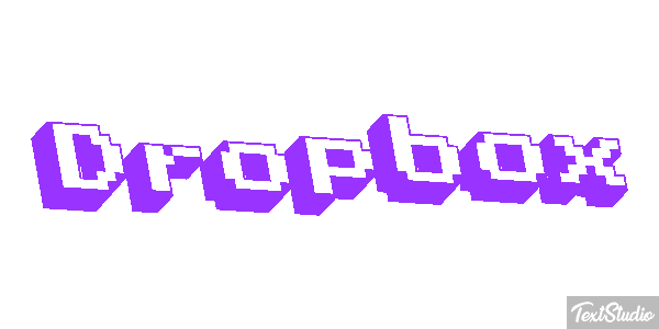 Dropbox Текстовый эффект