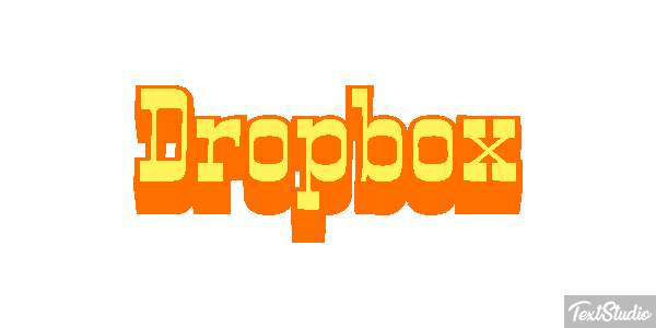 Dropbox Текстовый эффект
